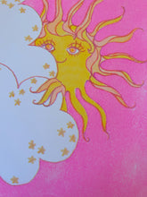 Load image into Gallery viewer, *Riso Print* Sun Takes a Peek
