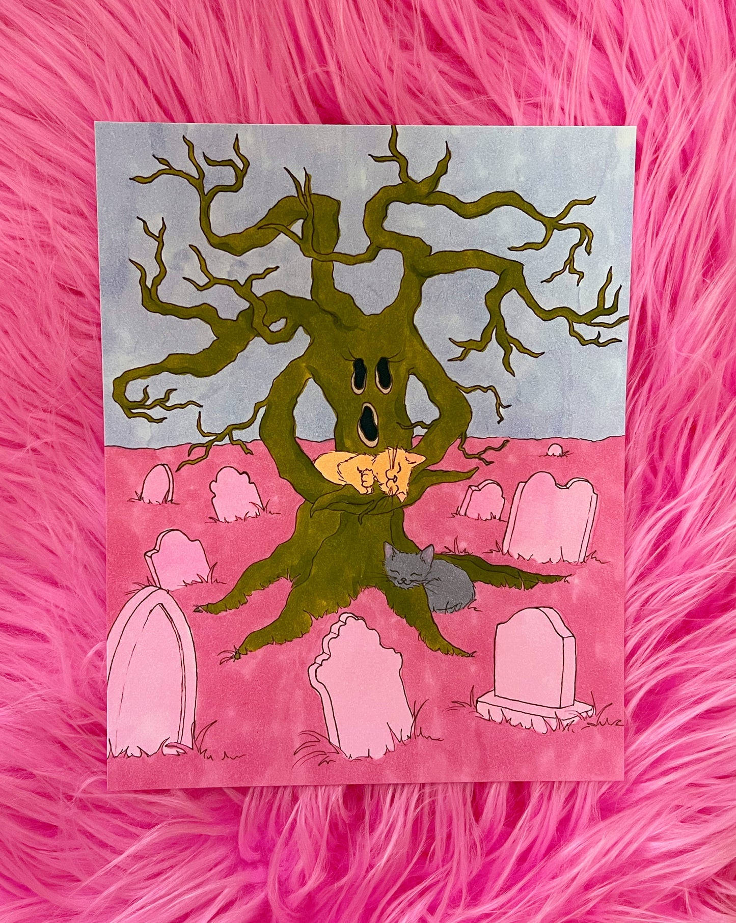 Halloween Edition Print- All Is Peaceful at the Pet Cemetery