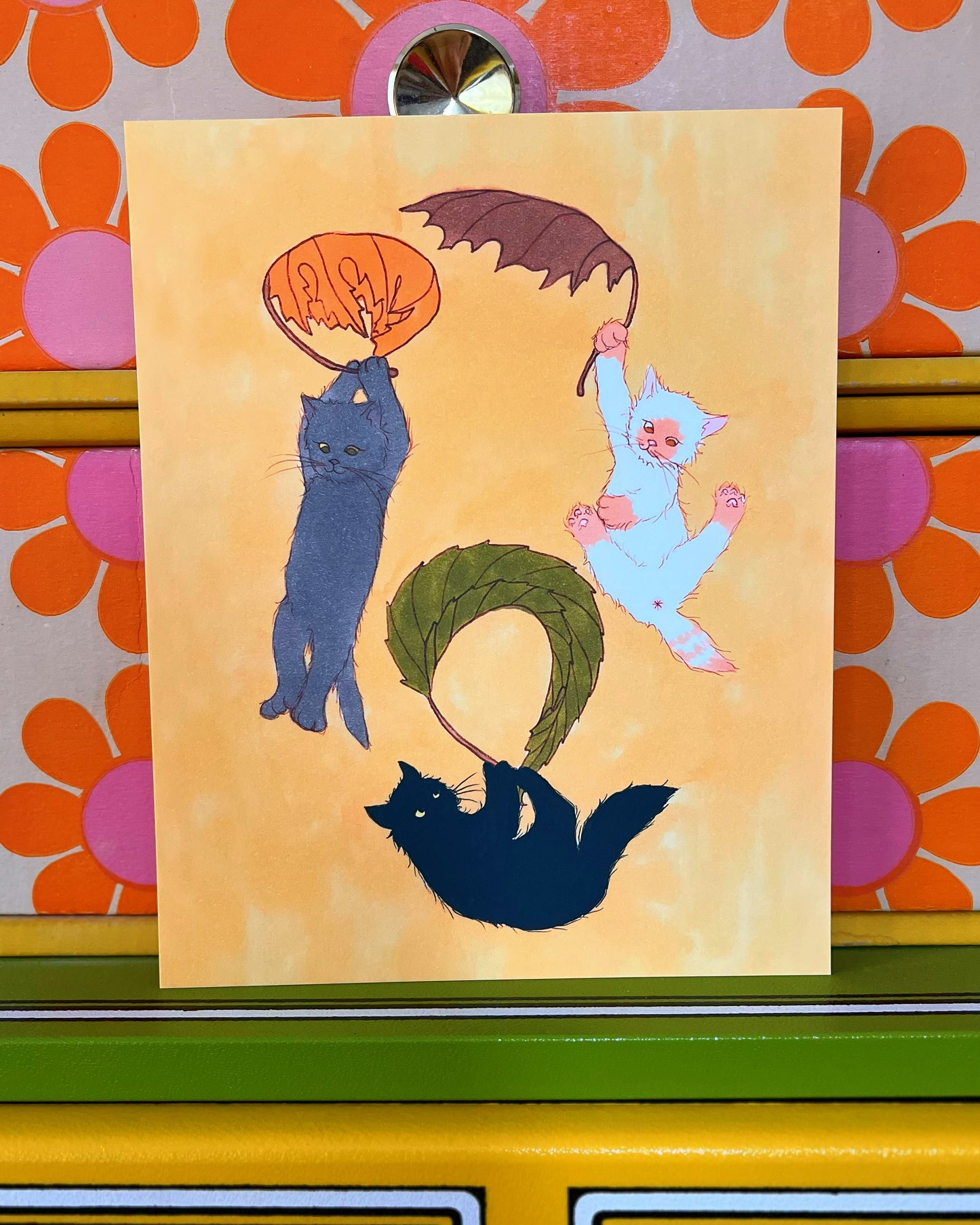 Autumnal Edition Print- Falling Leaves