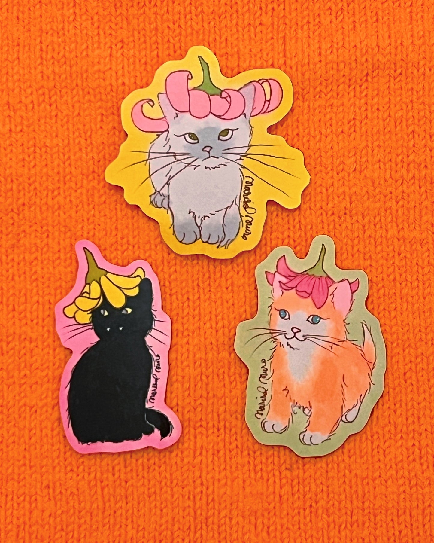 A Sticker Pack- Kitties in Spring Hats