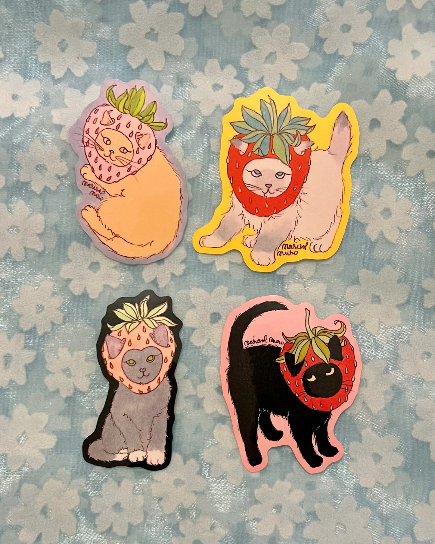 A Sticker Pack- Strawberry Kitties