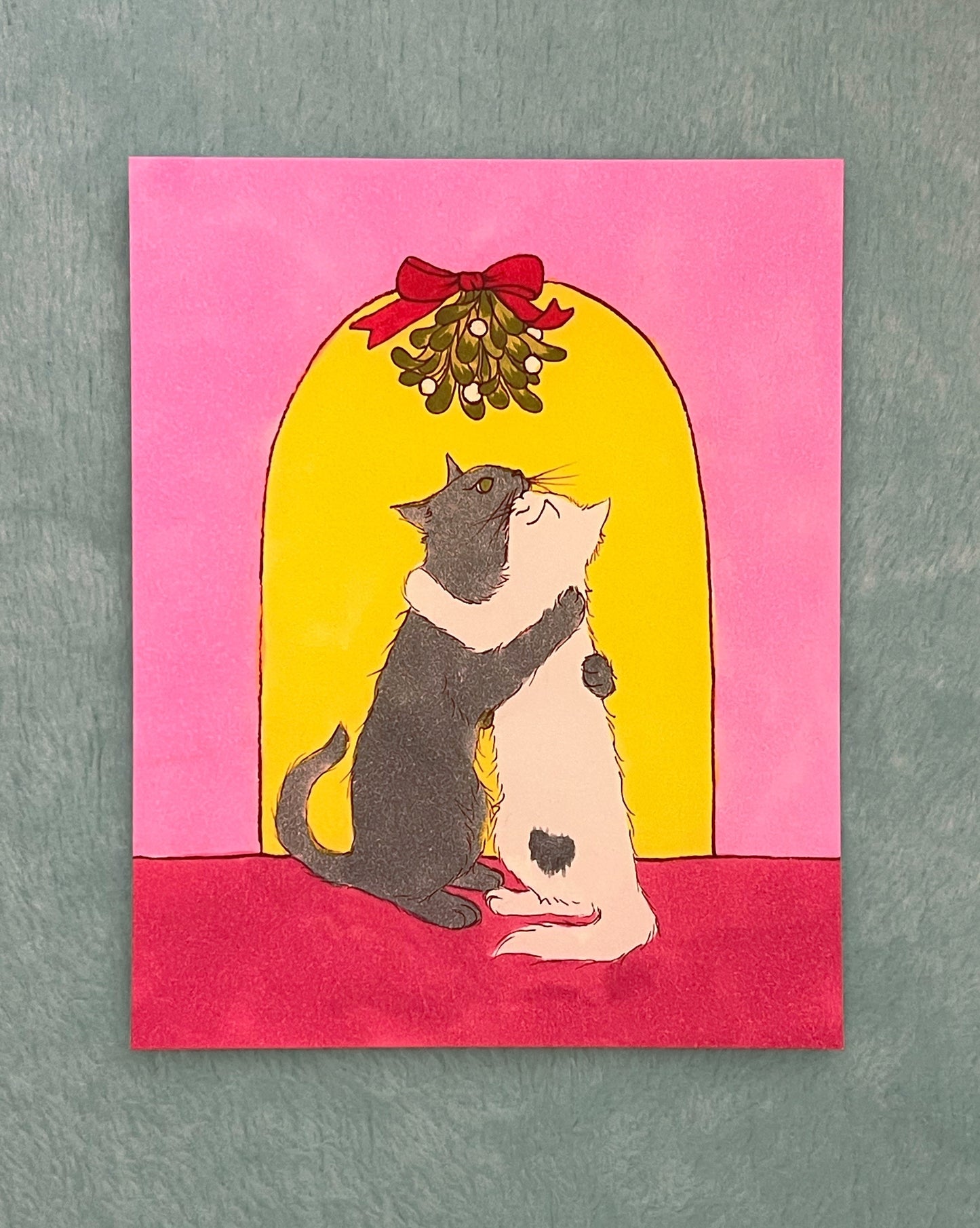 Holiday Print- Kissing Under the Mistletoe