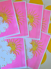 Load image into Gallery viewer, *Riso Print* Sun Takes a Peek
