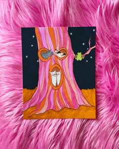 Fall Print- Kissing in a Tree