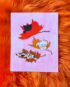 Fall Print- Kitties Falling For You