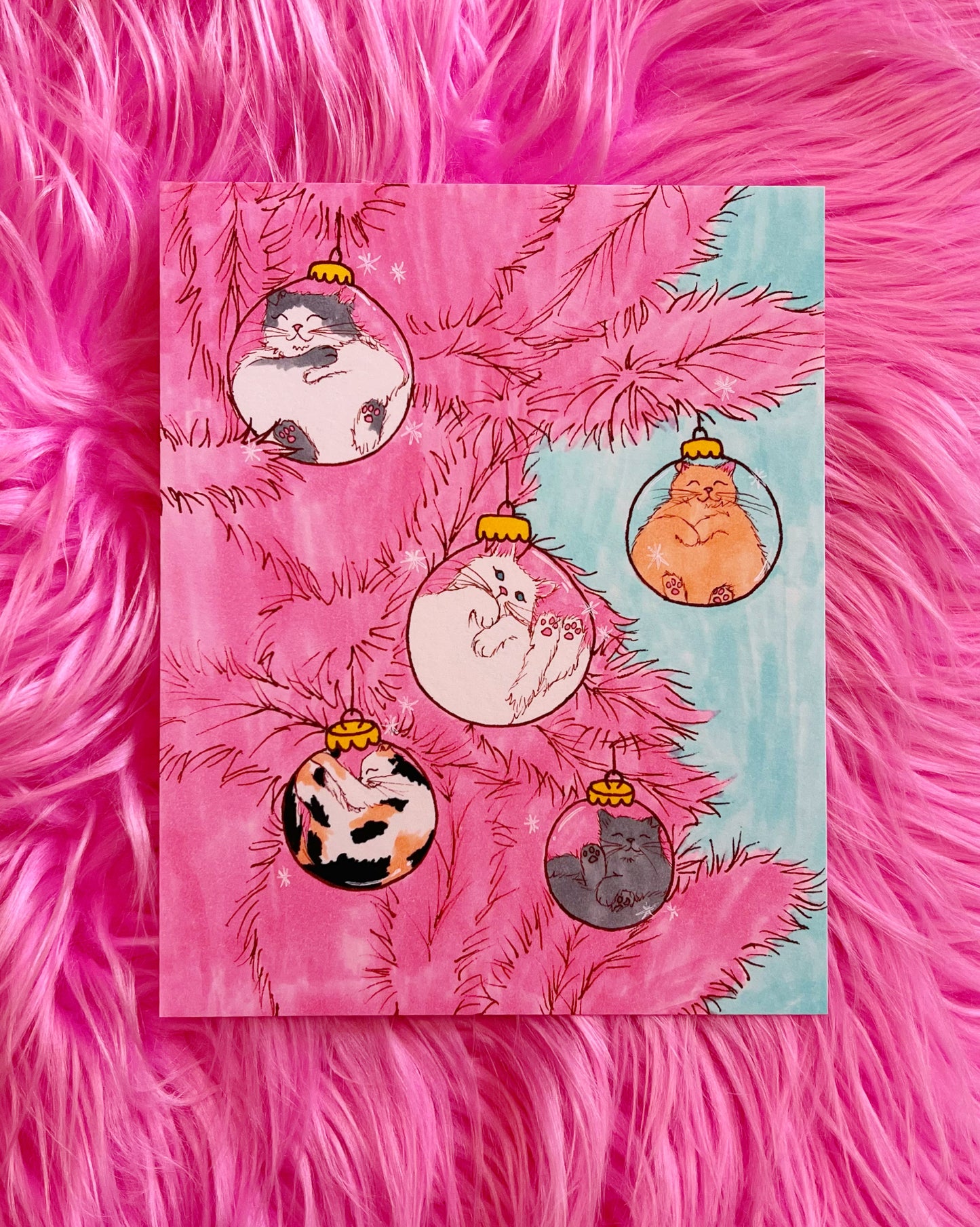 Holiday Print- Cats Are Like Liquid