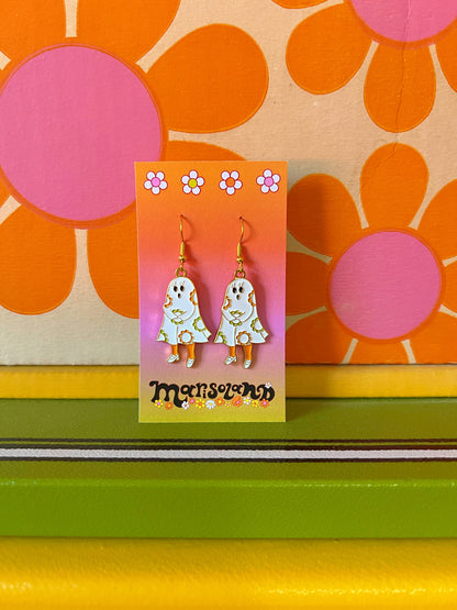*Earrings* Featuring Flower Sheet Ghosts!