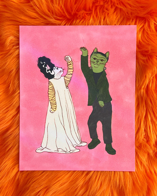 Halloween Edition Print- The Bride and the Monster