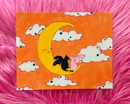Halloween Edition Print- The Kissing Moon