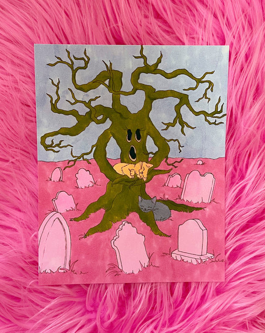 Halloween Edition Print- All Is Peaceful at the Pet Cemetery
