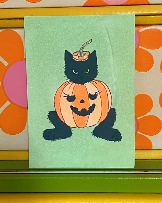 Halloween Edition Mini Print- Cutie Pumpkin