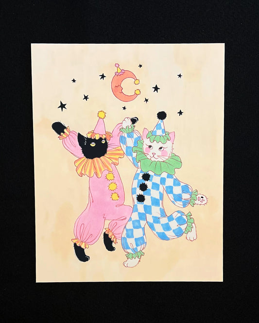 Halloween Edition Print- Clowning Under Clown Moon