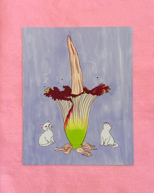 Halloween Edition Print- Kitties First Corpse Flower