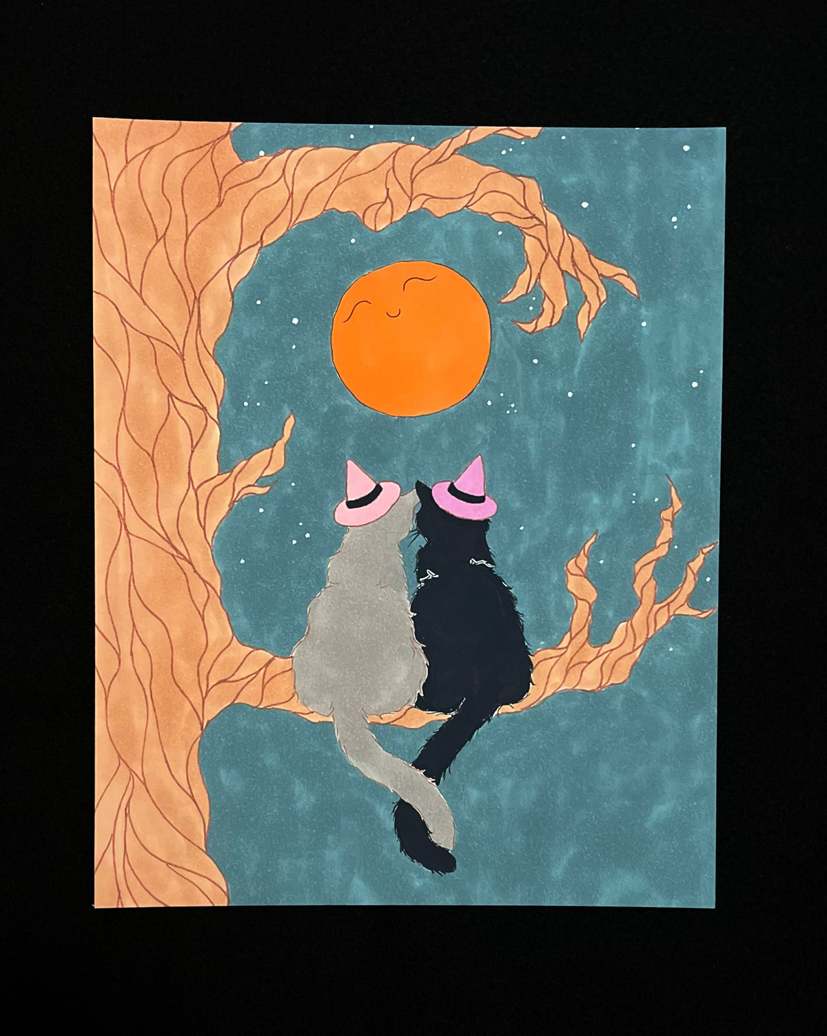 Halloween Edition Print- Witches Recharging Under the Full Moon