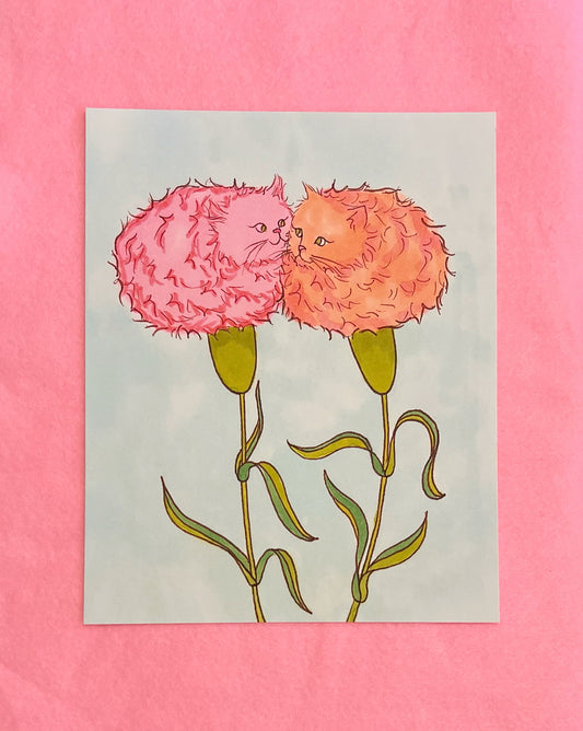 Summer Edition Print- Carnations Swaying in the Wind