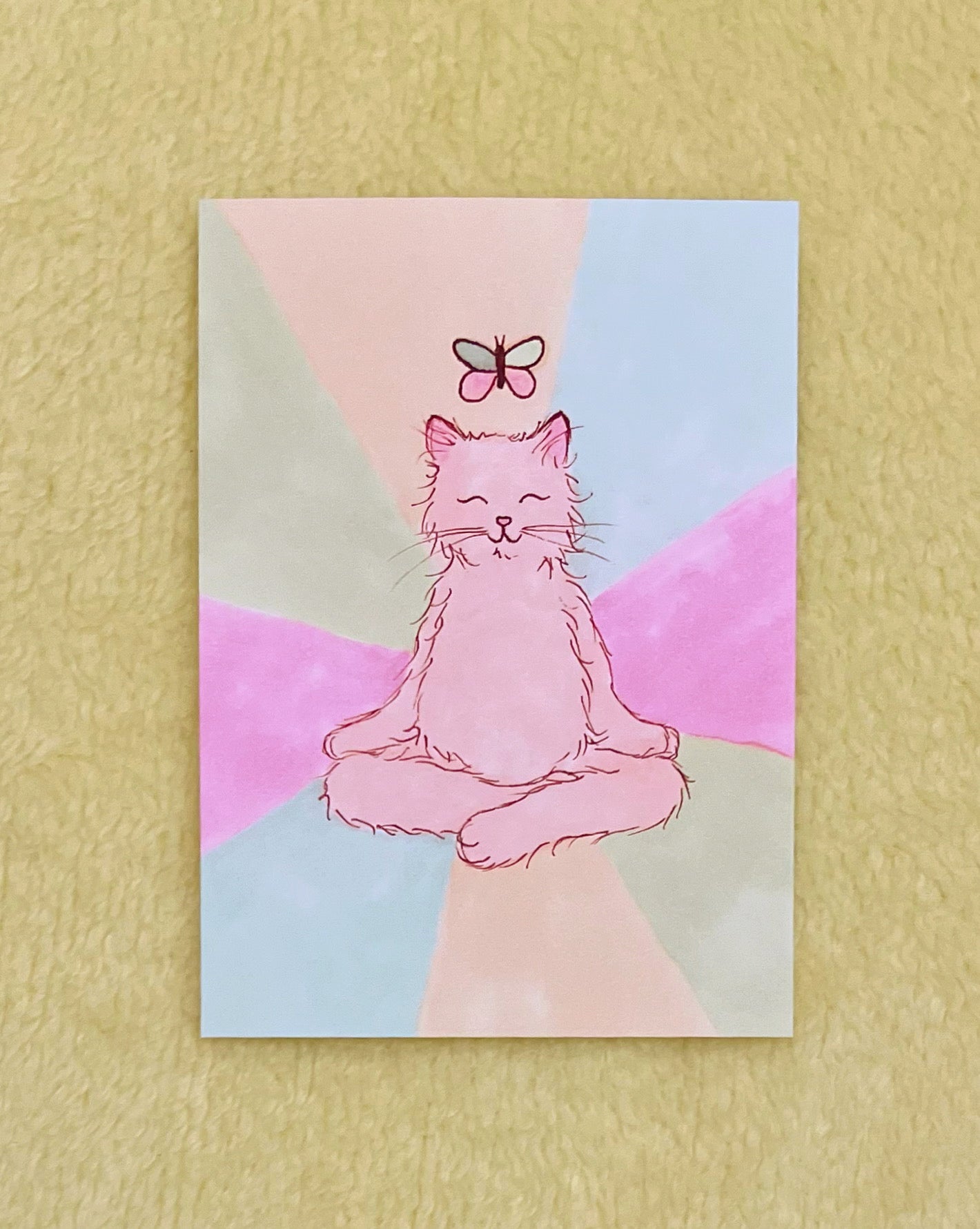 Summer Edition Print- Yoga Cats (Meditation Pose)