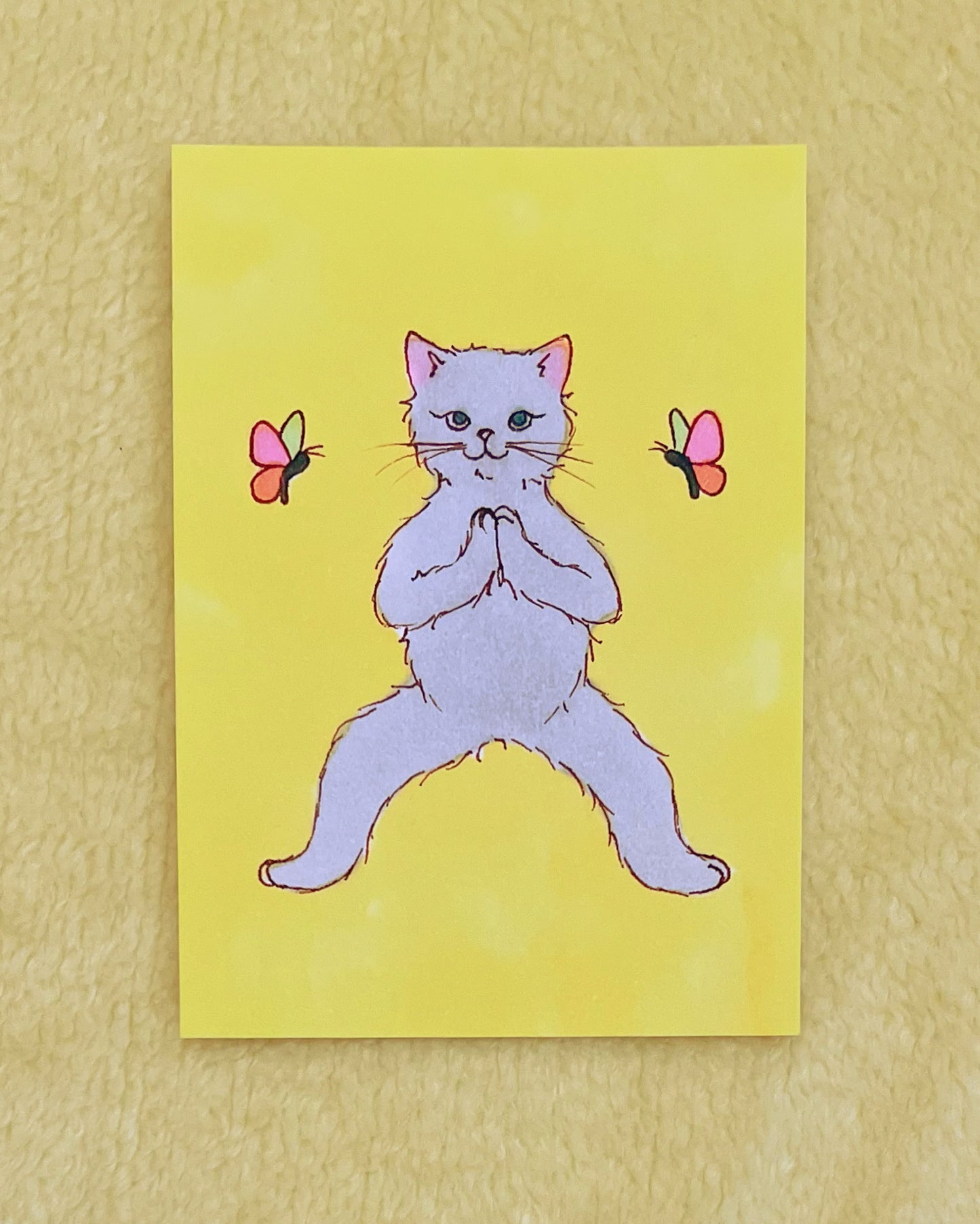 Summer Edition Print- Yoga Cats (Kitty Goddess Pose)