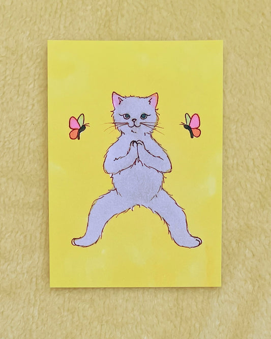 Summer Edition Print- Yoga Cats (Kitty Goddess Pose)