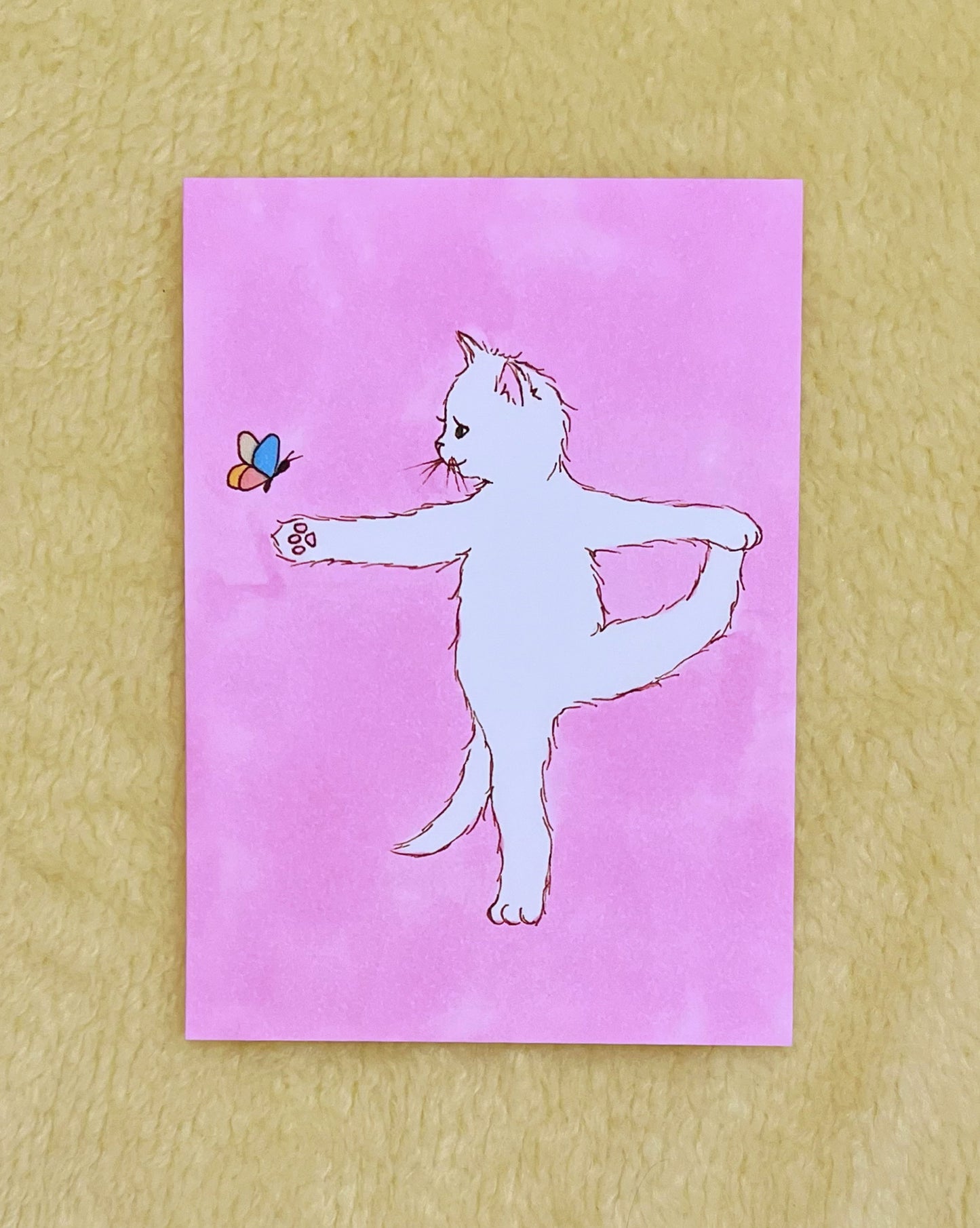 Summer Edition Print- Yoga Cats (Paw To Toe Beans Pose)