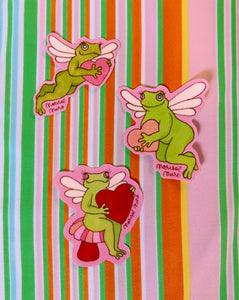 A Sticker Pack- Cupid Frogs