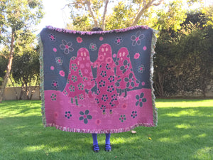A Blanket Featuring The Flower Sheet Ghosts