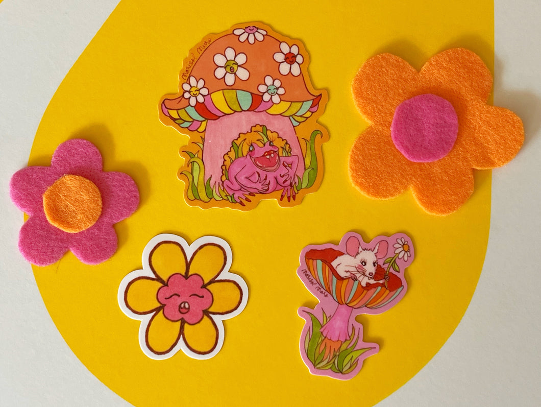 A Sticker Pack- Spring Mushroom Set